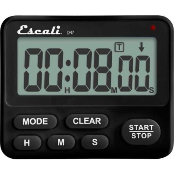 Escali Digital Timer Extra Loud, Black, Escali., Mfr#: DR7